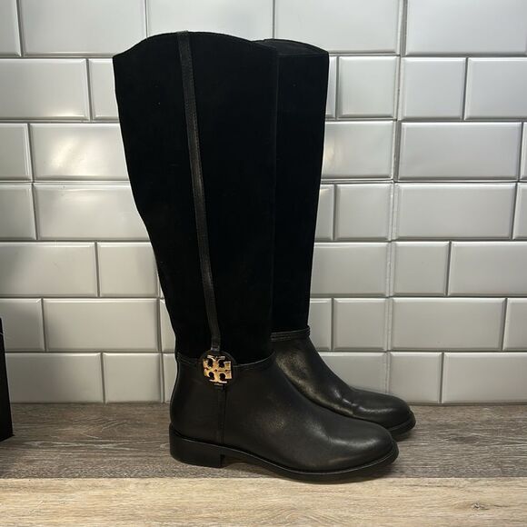 *0327 NWOT Tory Burch Miller black suede boots,All Products : American Fashion Style Bags On Sale